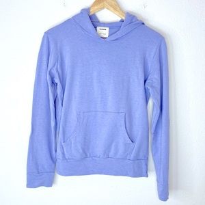 Monrow Lilac Purple Hooded Pullover Sweatshirt S